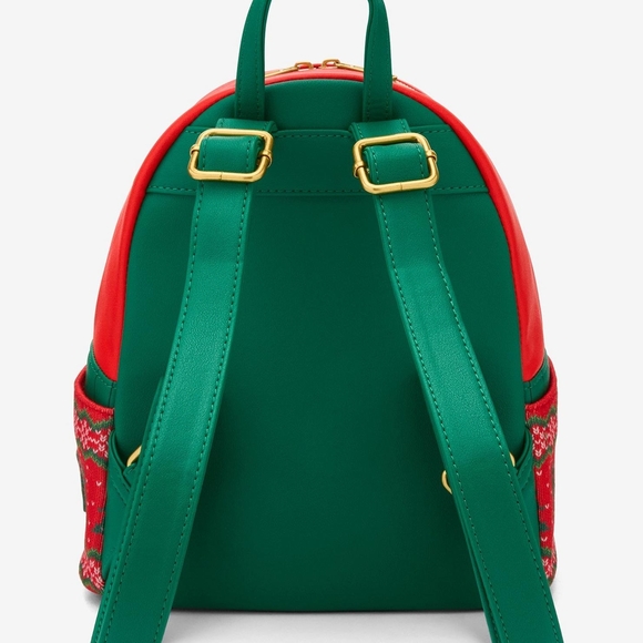 Brand New! Loungefly Disney Stitch Holiday Sweater Mini Backpack - Picture 7 of 7